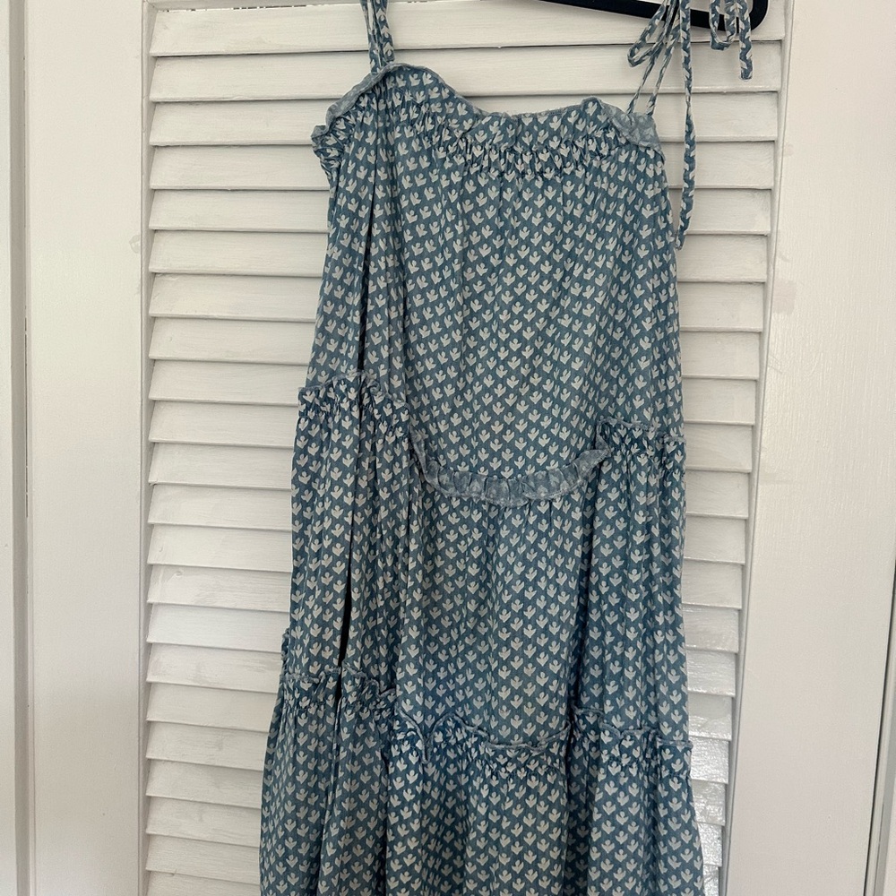 Vineyard Vines Blue and White Midi Dress